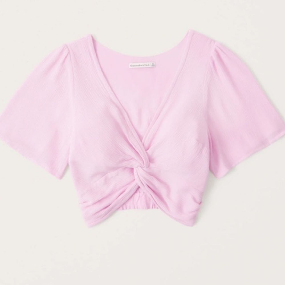 abercrombie & fitch knot tie crop top
